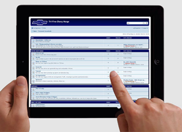 Bilde av forumet til www.trifive.no/forum